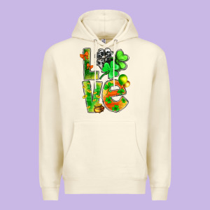 St.patrick Love With Clover Premium Hoodie Designed By Bundleandbundleshop