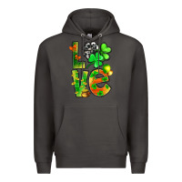 Smoke St.Patrick Love With Clover Premium Hoodie - BundleAndBundleShop