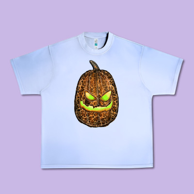 Watercolor Leopard Pumpkin Urban Heavy Tee Designed By Ranaportraitstore