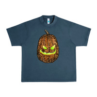 Midnight Navy watercolor leopard pumpkin Urban Heavy Tee - RanaPortraitStore