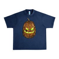 Navy watercolor leopard pumpkin Urban Heavy Tee - RanaPortraitStore