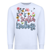 White scatter kindness Premium Sweatshirt - MaliasSmallBusiness