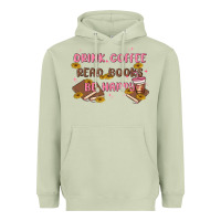 Matcha drink coffee read books be happy Heavyweight Hoodie - MaliasSmallBusiness