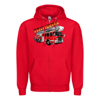 Red firefighter fire truck Zipper Hoodie - Artiststas