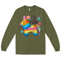 Army Green id hit that  mexican llama pinata Long Sleeve Tee - JahusDesignShop