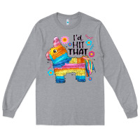 Heather Grey id hit that  mexican llama pinata Long Sleeve Tee - JahusDesignShop