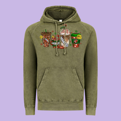Vintage Hoodie american football coffee cups