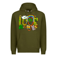 Army Green St. Patrick's Love Nurse Premium Hoodie - BundleAndBundleShop