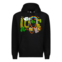 Black St. Patrick's Love Nurse Premium Hoodie - BundleAndBundleShop