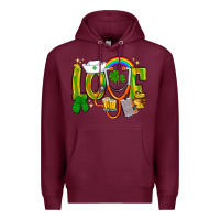 Burgundy St. Patrick's Love Nurse Premium Hoodie - BundleAndBundleShop