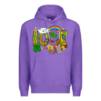 Purple St. Patrick's Love Nurse Premium Hoodie - BundleAndBundleShop