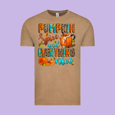 Pumpkin Spice And Everthing Nice Vintage Tee Designed By Zillion Design Studio