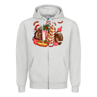 Dove Grey Christmas tree cake American football  ball and hot dogs ado Zipper Hoodie - AdoDesignShop