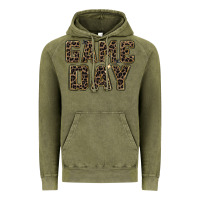 Vintage Olive game day leopard Vintage Hoodie - Zillion Design Studio