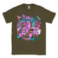 Army Green rocking the night shift cna life Classic Tee - AdoDesignShop