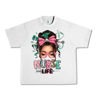 Lunar Rock afro messy bun nurse life Urban Heavy Tee - texasbilliewilder