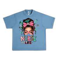 Afro Messy Bun Nurse Life Urban Heavy Tee | Teevron