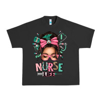 Pigment Black afro messy bun nurse life Urban Heavy Tee - texasbilliewilder