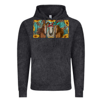 Vintage Black horses with leopard and sunflowers Vintage Hoodie - RanaPortraitStore