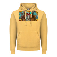 Vintage Mustard horses with leopard and sunflowers Vintage Hoodie - RanaPortraitStore