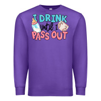 Purple i drink until i pass out baby Premium Sweatshirt - MaliasSmallBusiness