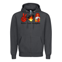 Smoke peace love firefighter Zipper Hoodie - Artiststas