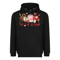 Black tis the season baseball Heavyweight Hoodie - MaliasSmallBusiness