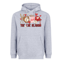 Heather Grey tis the season baseball Heavyweight Hoodie - MaliasSmallBusiness