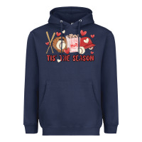 Navy tis the season baseball Heavyweight Hoodie - MaliasSmallBusiness