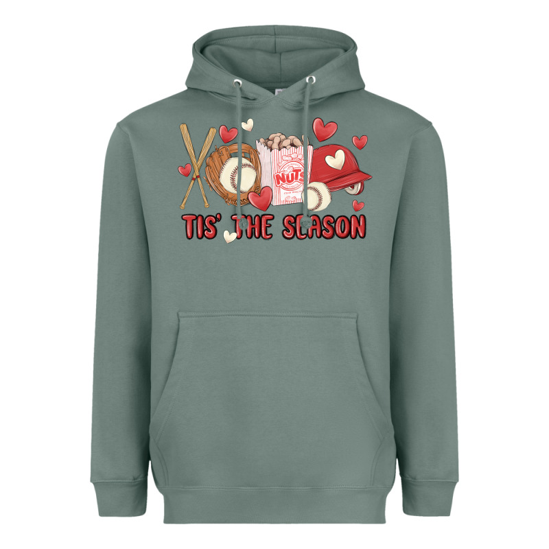 Tis The Season Baseball Heavyweight Hoodie by MaliasSmallBusiness | Teevron