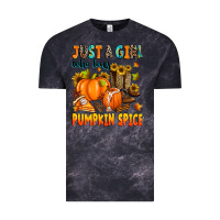 Cloud Black just a girl who loves pumpkin spice Vintage Tee - Zillion Design Studio