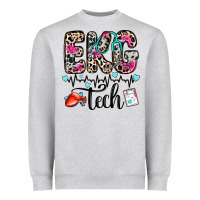 Heather Grey ekg tech Heavyweight Sweatshirt - Zillion Design Studio