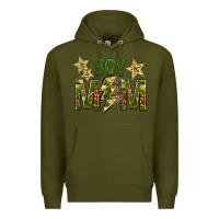 Army Green Boy Mom Premium Hoodie - BundleAndBundleShop