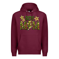 Burgundy Boy Mom Premium Hoodie - BundleAndBundleShop