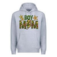 Heather Grey Boy Mom Premium Hoodie - BundleAndBundleShop