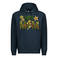 Navy Boy Mom Premium Hoodie - BundleAndBundleShop