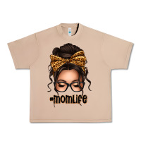 Burro caucasian leopard messy bun mom life Urban Heavy Tee - texasbilliewilder
