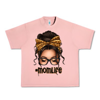 Salmon caucasian leopard messy bun mom life Urban Heavy Tee - texasbilliewilder