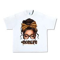 White caucasian leopard messy bun mom life Urban Heavy Tee - texasbilliewilder