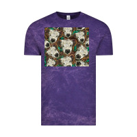 Cloud Purple white Scottish calf Vintage Tee - BarkalooDesign