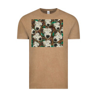 Vintage Coffee white Scottish calf Vintage Tee - BarkalooDesign