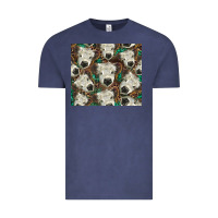 Vintage Denim white Scottish calf Vintage Tee - BarkalooDesign