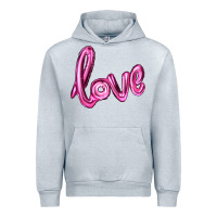 Heather Grey valentine's day love balloon Urban Hoodie - RanaPortraitStore