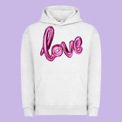 Valentine's Day Love Balloon Urban Hoodie Designed By Ranaportraitstore
