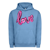 Pigment Pebble Blue valentine's day love balloon Urban Hoodie - RanaPortraitStore