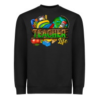 Black teacher life Heavyweight Sweatshirt - texasbilliewilder
