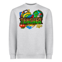 Heather Grey teacher life Heavyweight Sweatshirt - texasbilliewilder