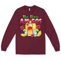 Burgundy the three amigos Long Sleeve Tee - JahusDesignShop
