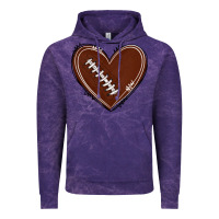 Cloud Purple american football heart Vintage Hoodie - texasbilliewilder
