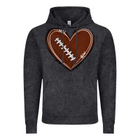 Vintage Black american football heart Vintage Hoodie - texasbilliewilder